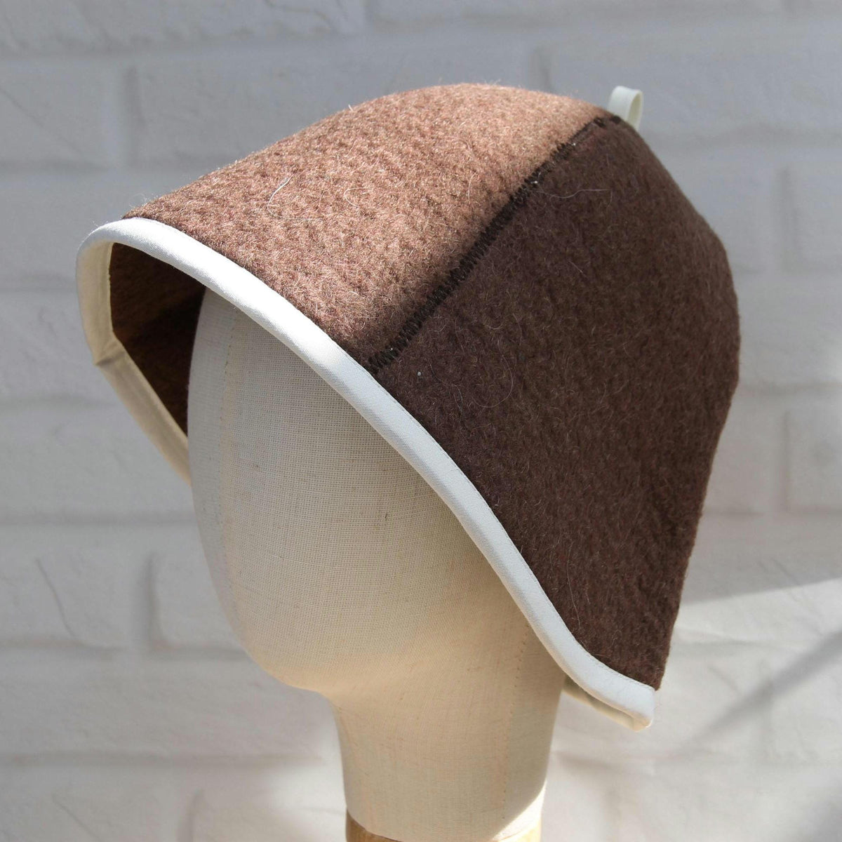 Dark Brown Felted Wool Sauna Hat – Traditional Banya Bath Accessory