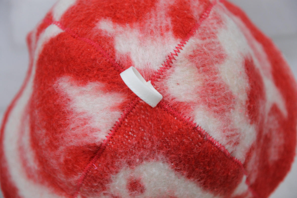 Upcycled Wool Sauna Hat, Vintage Blanket Banya Cap, Eco-Friendly Felted Bathing Headwear