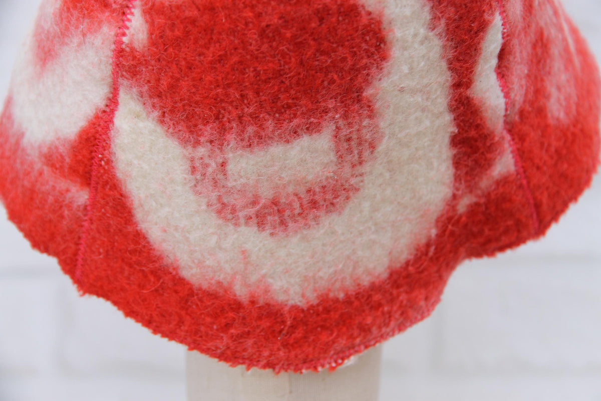 Upcycled Wool Sauna Hat, Vintage Blanket Banya Cap, Eco-Friendly Felted Bathing Headwear