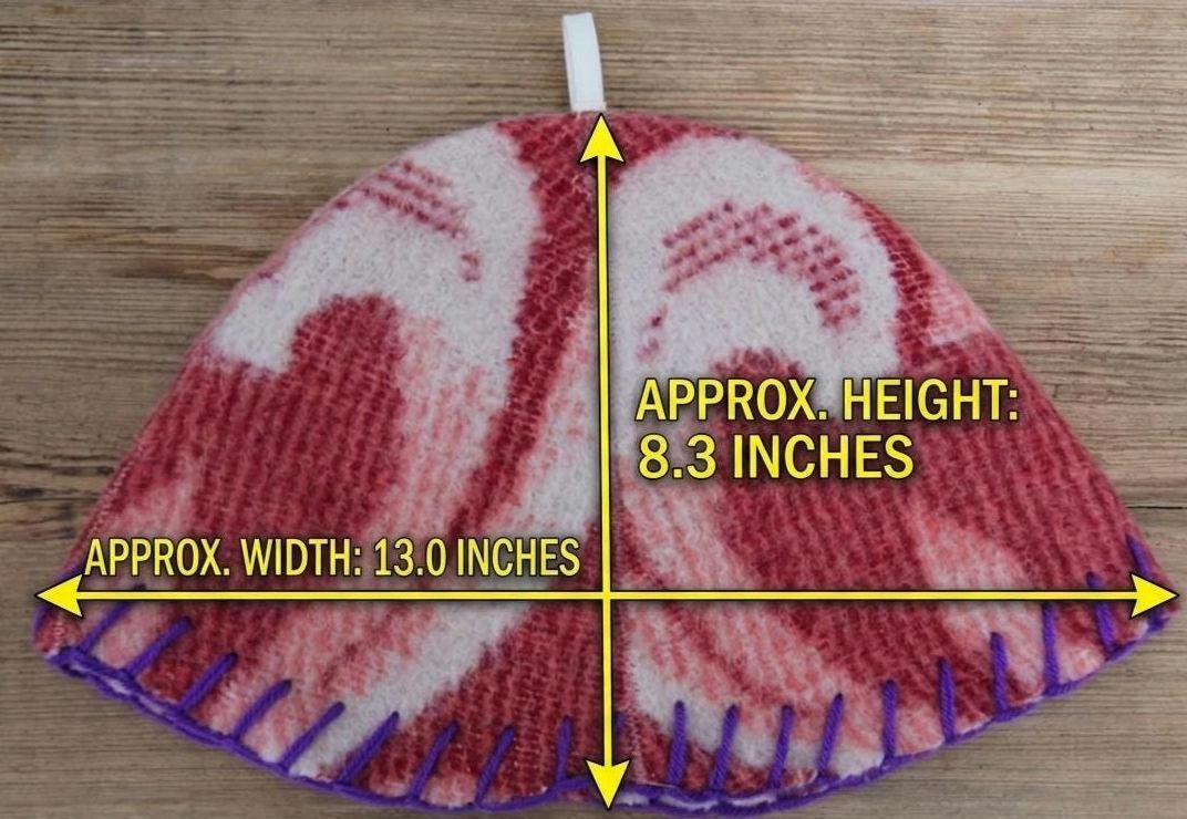 Upcycled Wool Sauna Hat , Reclaimed Vintage Wool Blanket , Eco-Friendly Spa Accessory