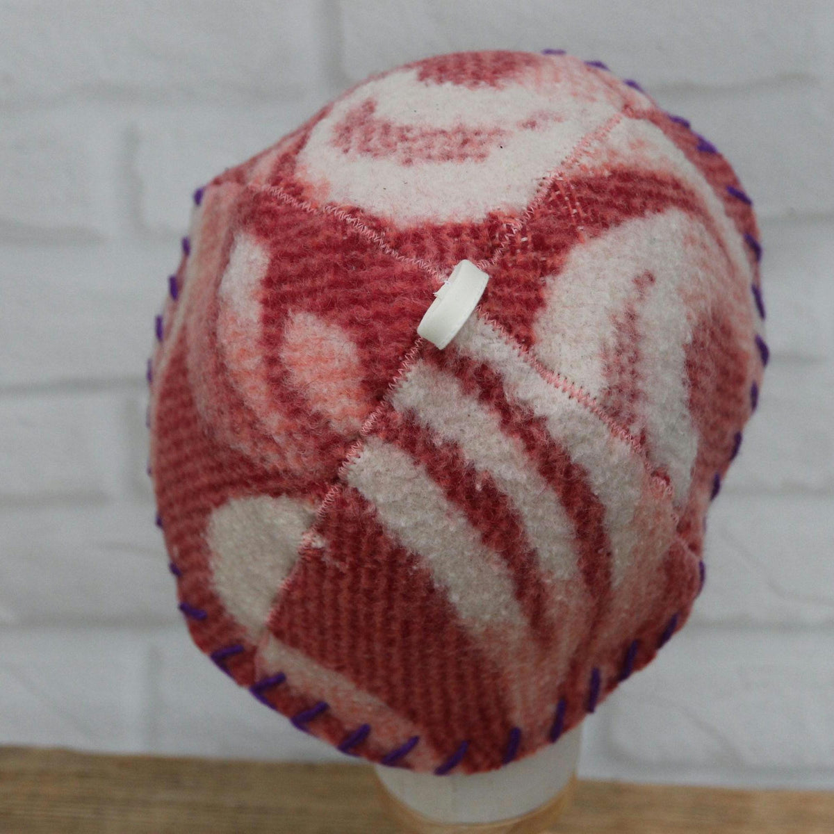 Upcycled Wool Sauna Hat , Reclaimed Vintage Wool Blanket , Eco-Friendly Spa Accessory