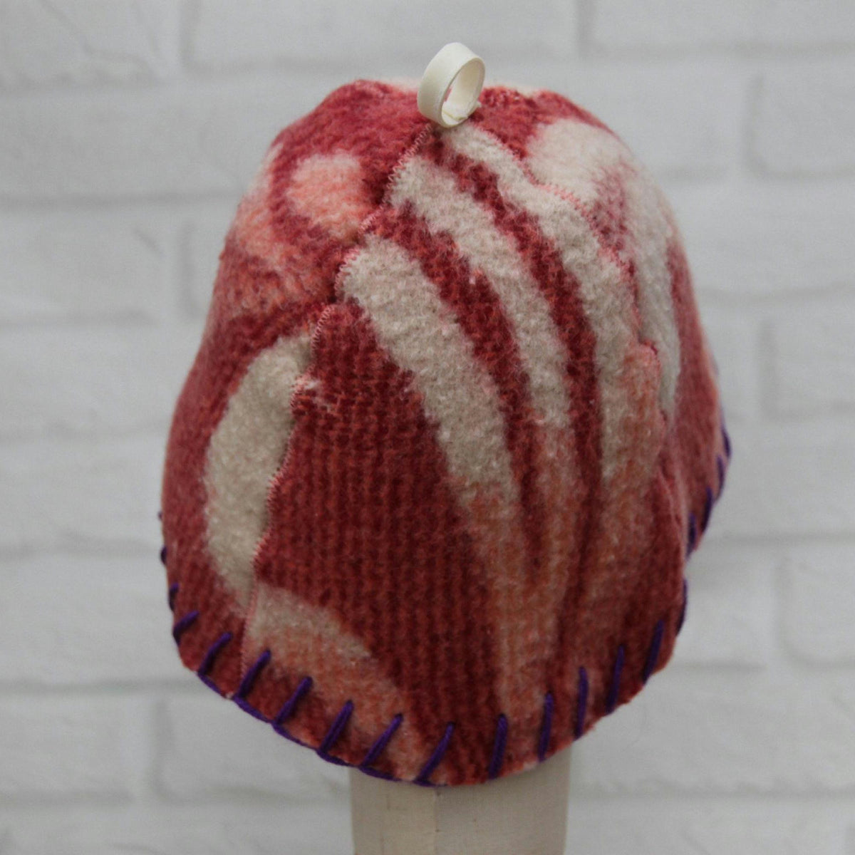 Upcycled Wool Sauna Hat , Reclaimed Vintage Wool Blanket , Eco-Friendly Spa Accessory