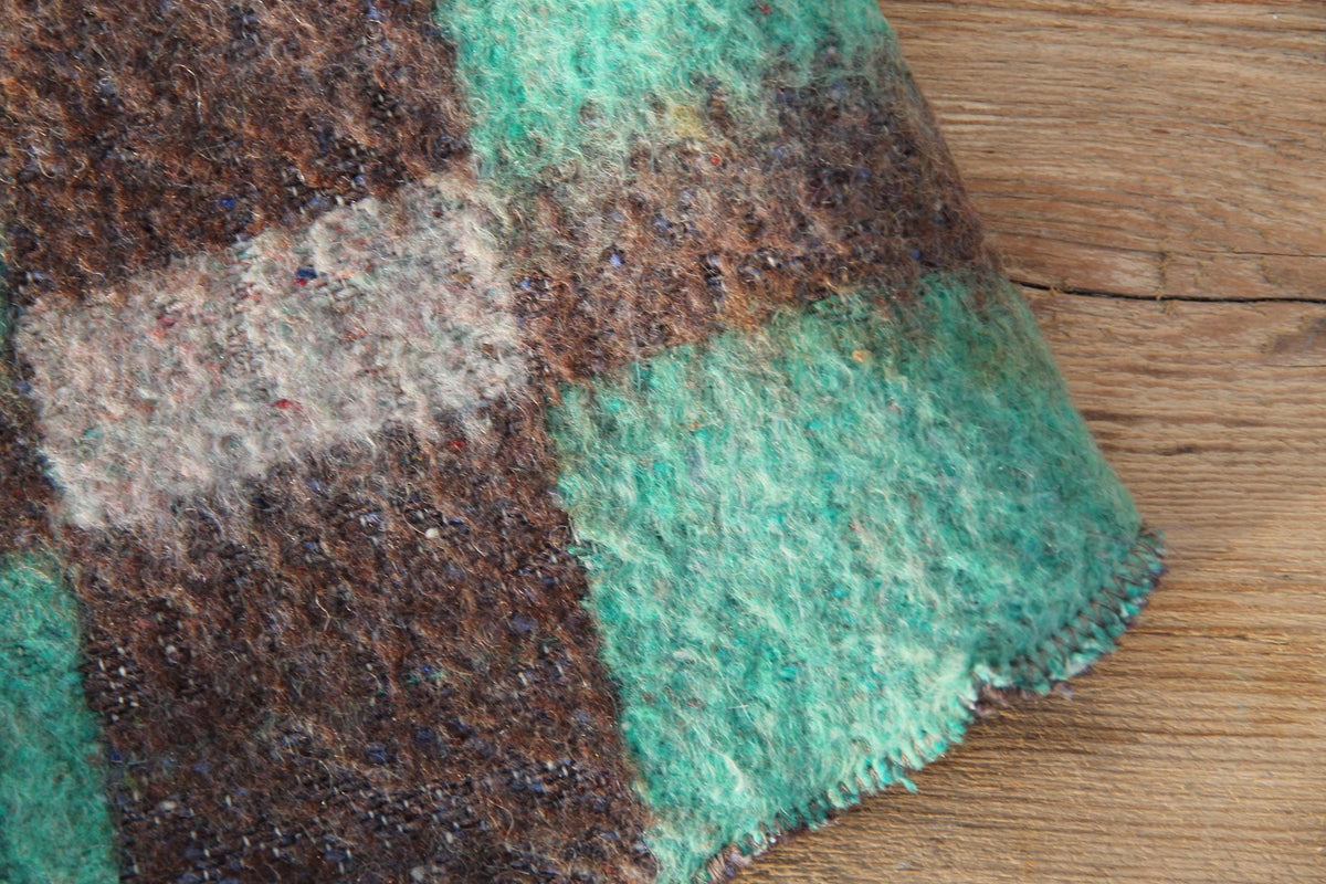 Eco-Friendly Wool Sauna Hat Upcycled Vintage Wool Blanket 13.5 x 8.5 in
