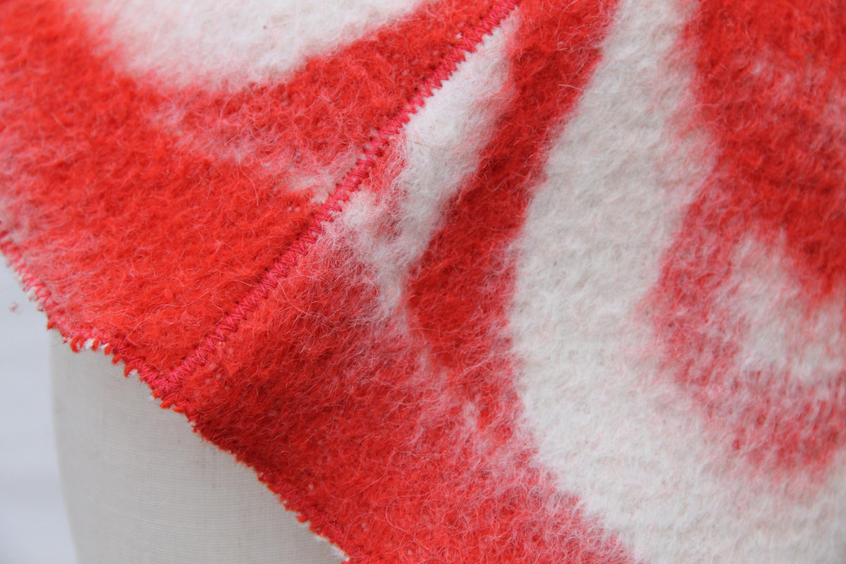 Upcycled Wool Sauna Hat, Vintage Blanket Banya Cap, Eco-Friendly Felted Bathing Headwear
