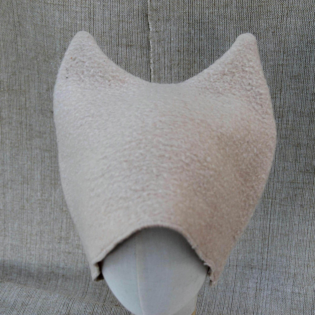 Felted Wool Sauna Hat with Ears, Banya Cap, Cozy Winter Walking Beanie