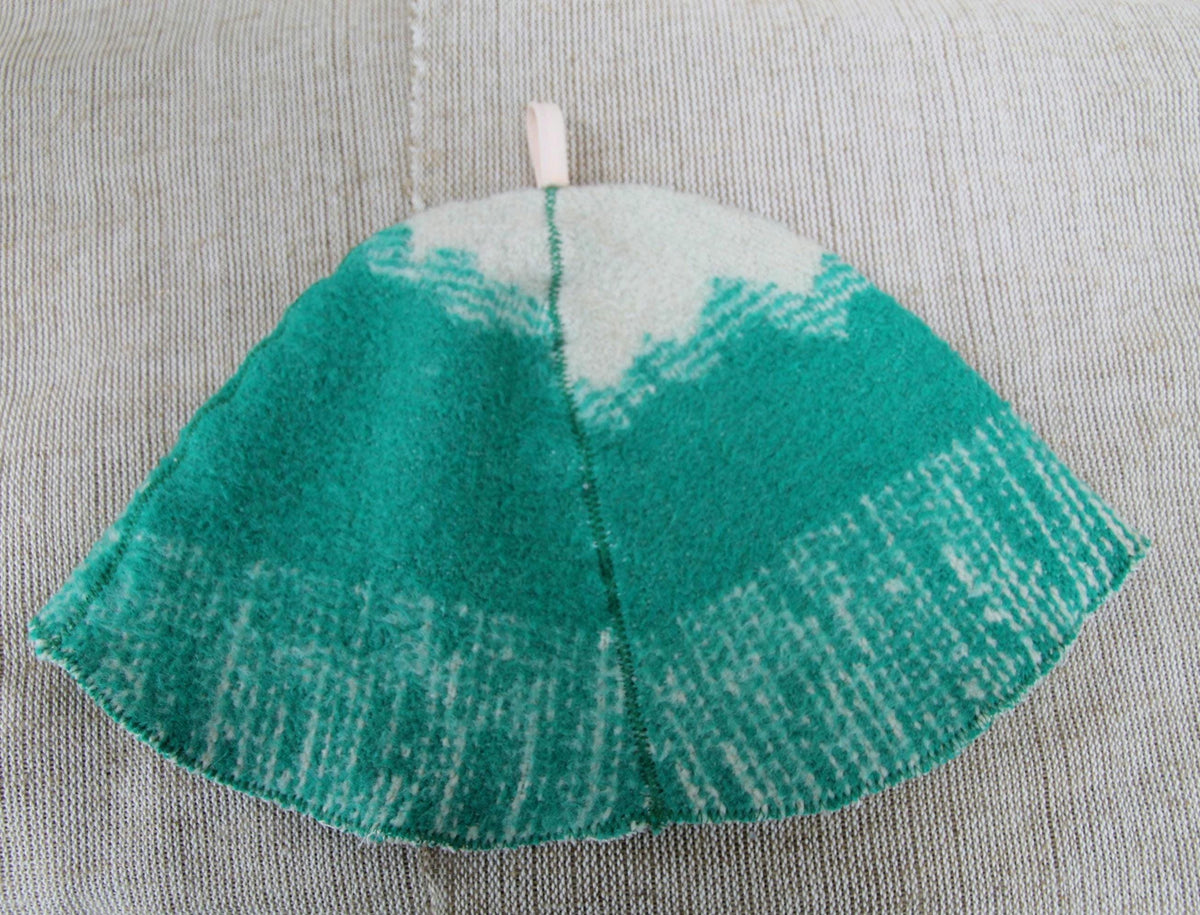 Upcycled Wool Sauna Hat, Felted Bath Cap, Steam Room Heat Protection Accessory