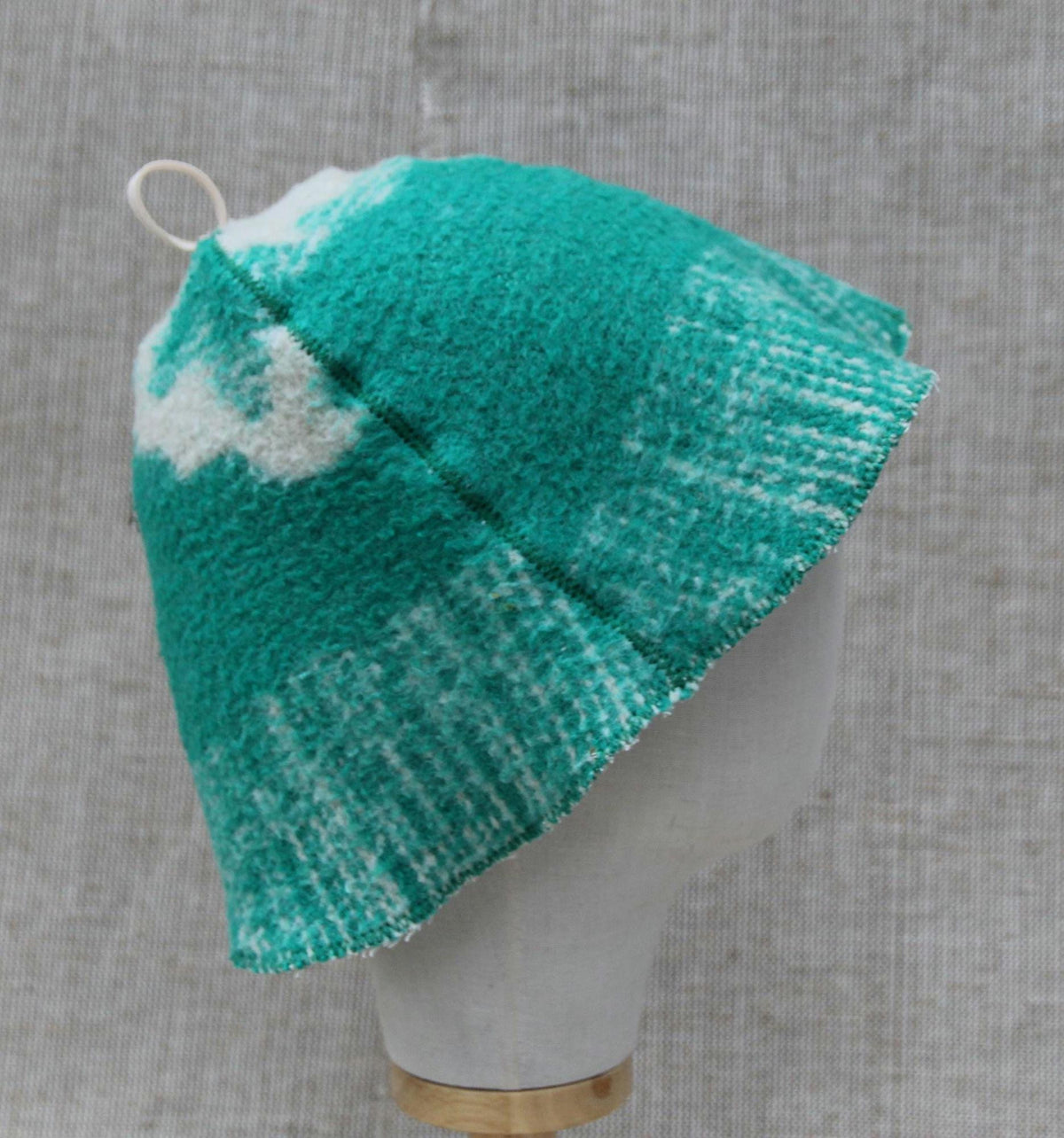 Upcycled Wool Sauna Hat, Felted Bath Cap, Steam Room Heat Protection Accessory