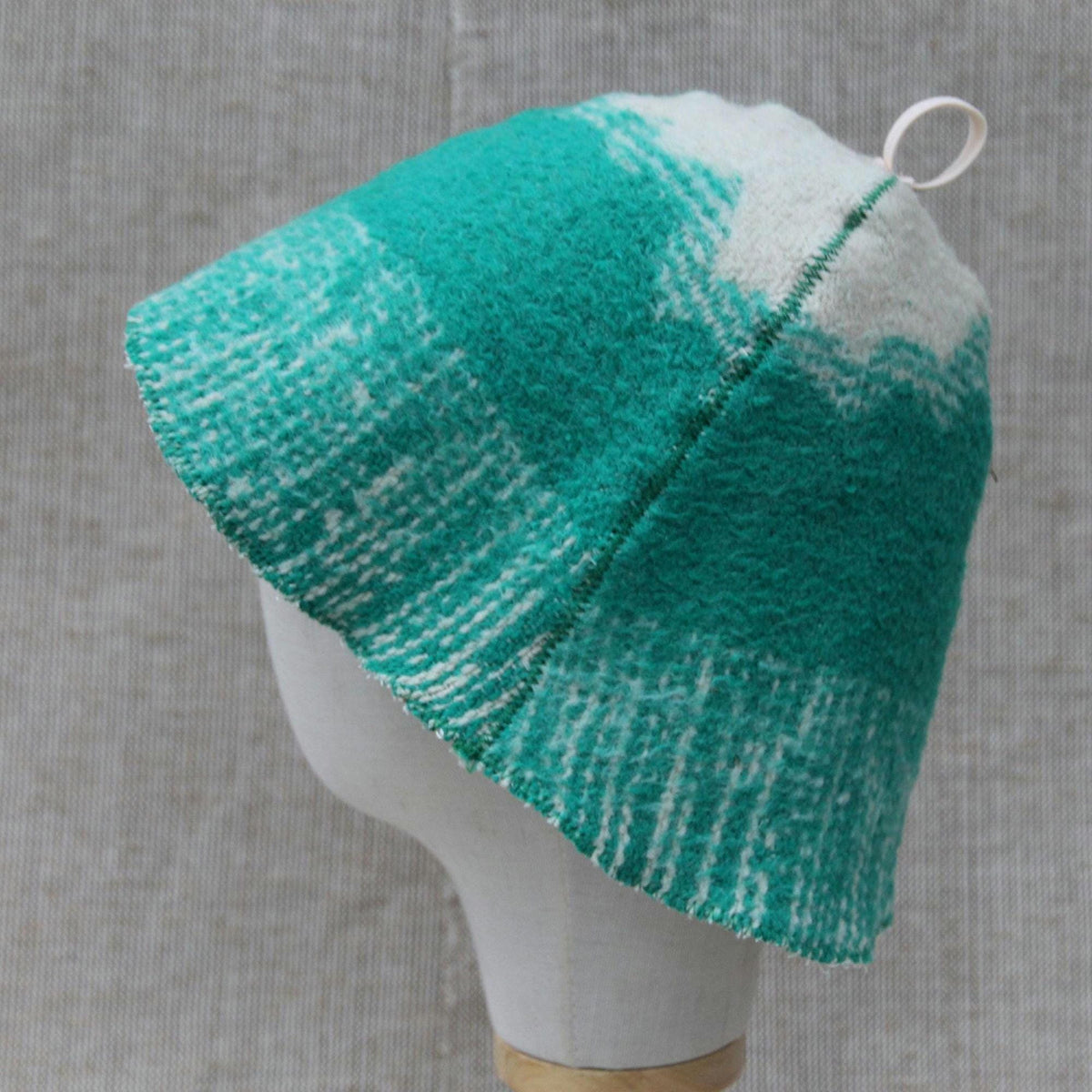Upcycled Wool Sauna Hat, Felted Bath Cap, Steam Room Heat Protection Accessory