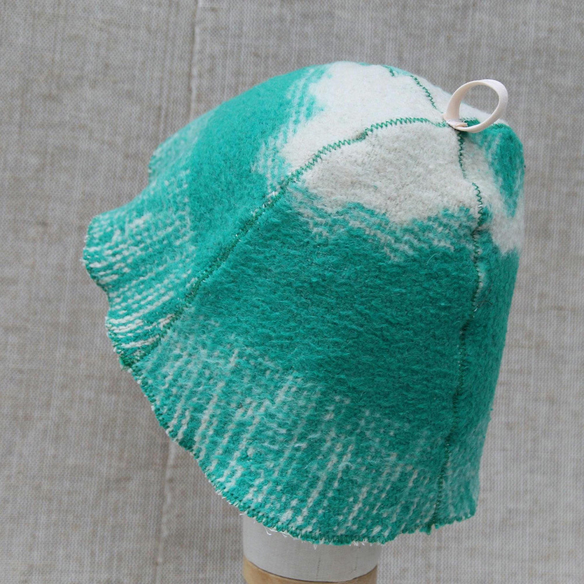 Upcycled Wool Sauna Hat, Felted Bath Cap, Steam Room Heat Protection Accessory