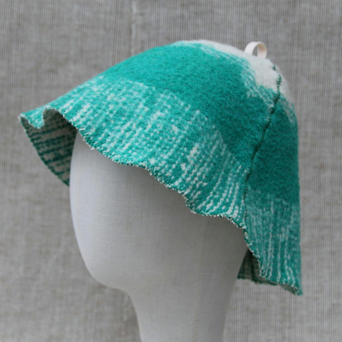Upcycled Wool Sauna Hat, Felted Bath Cap, Steam Room Heat Protection Accessory