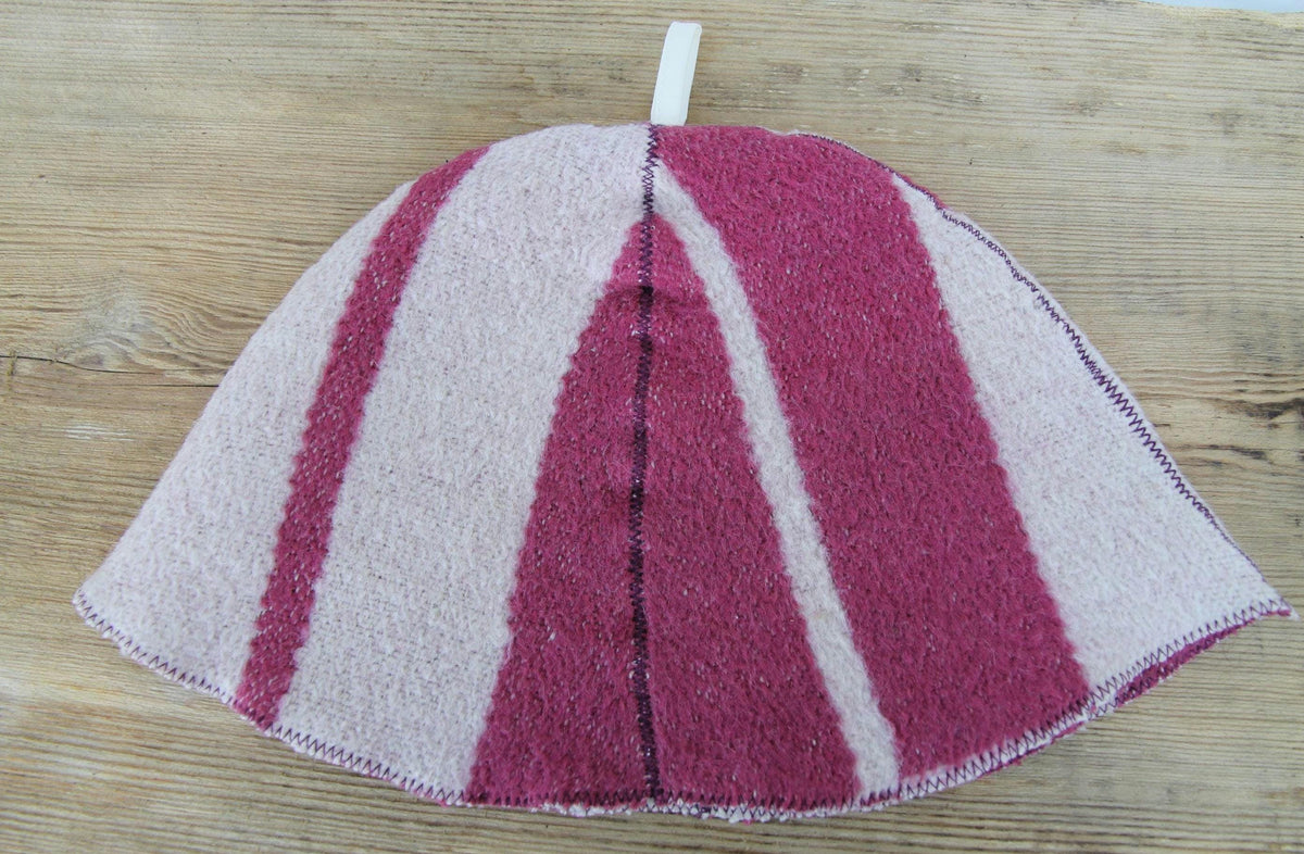 Upcycled Wool Sauna Hat , Eco-Friendly Banya Spa Cap