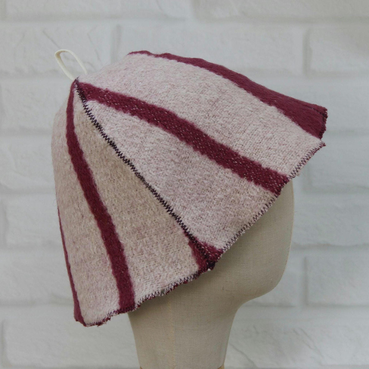 Upcycled Wool Sauna Hat , Eco-Friendly Banya Spa Cap