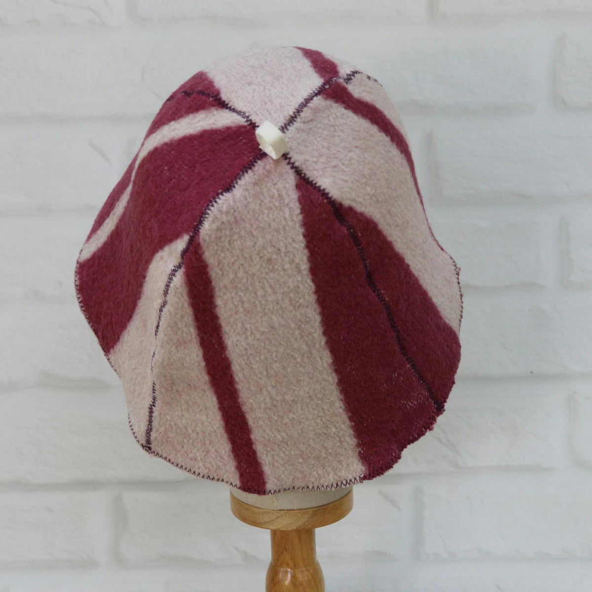 Upcycled Wool Sauna Hat , Eco-Friendly Banya Spa Cap