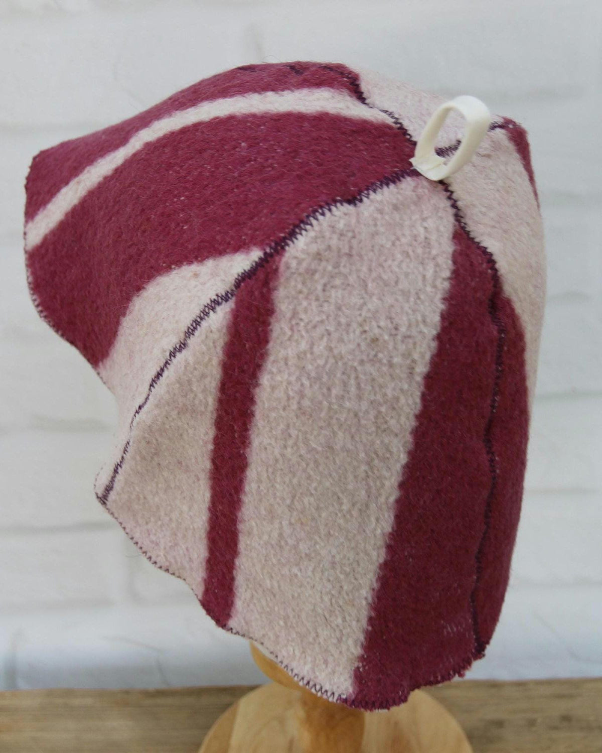 Upcycled Wool Sauna Hat , Eco-Friendly Banya Spa Cap