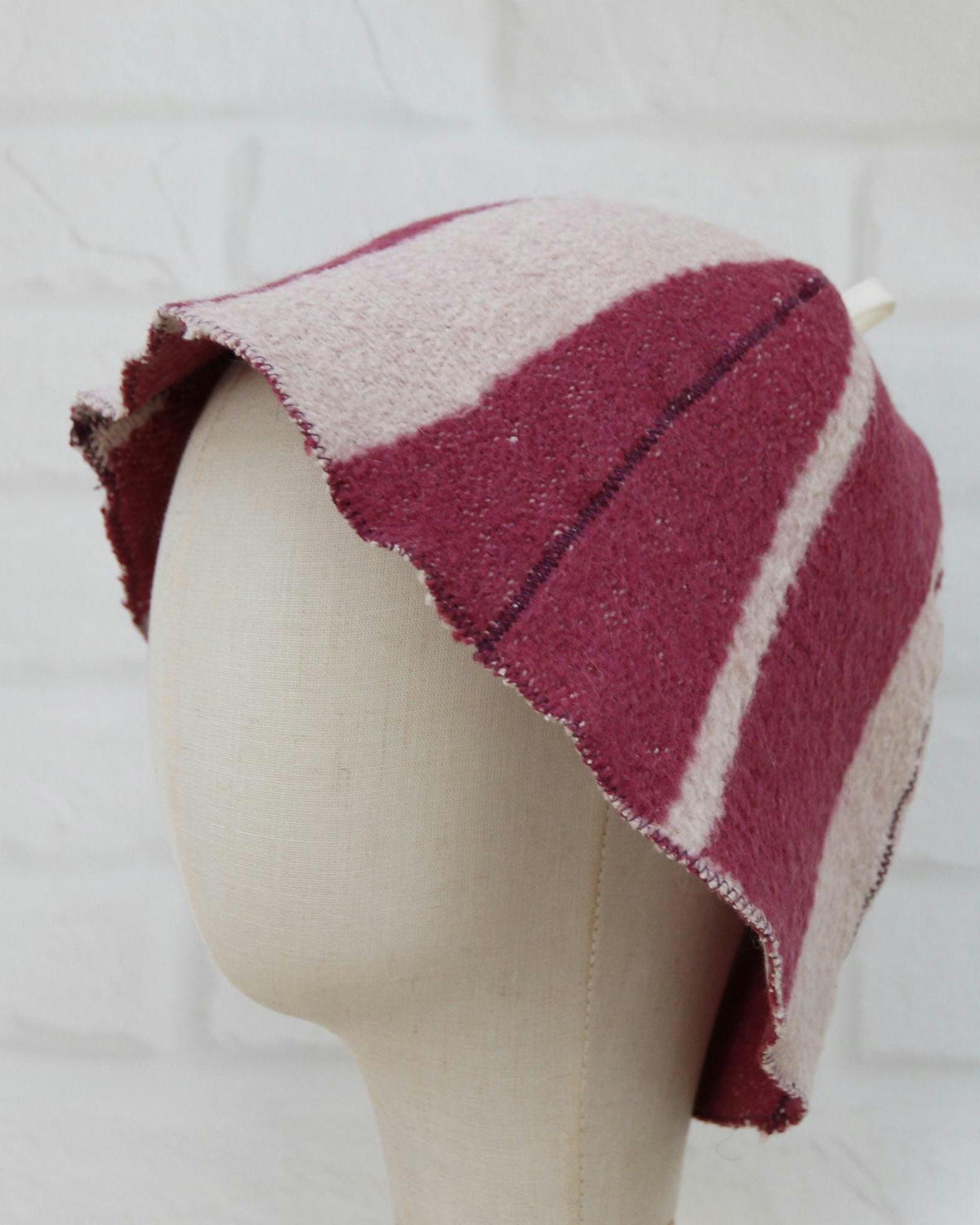 Upcycled Wool Sauna Hat , Eco-Friendly Banya Spa Cap
