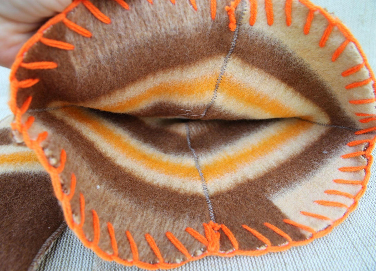 Upcycled Wool Sauna Hat and Mitten Set, Vintage Blanket Banya Accessories