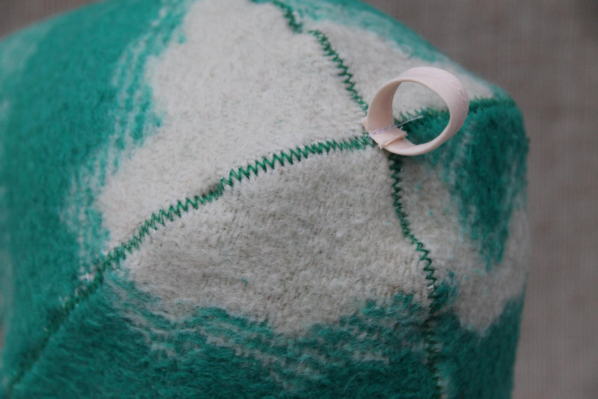 Upcycled Wool Sauna Hat, Felted Bath Cap, Steam Room Heat Protection Accessory