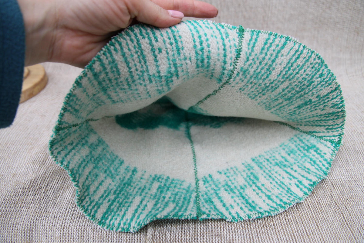 Upcycled Wool Sauna Hat, Felted Bath Cap, Steam Room Heat Protection Accessory