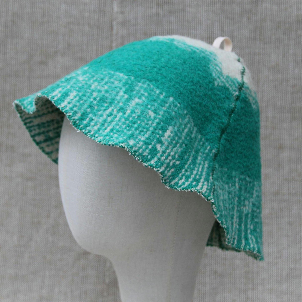 Upcycled Wool Sauna Hat, Felted Bath Cap, Steam Room Heat Protection Accessory
