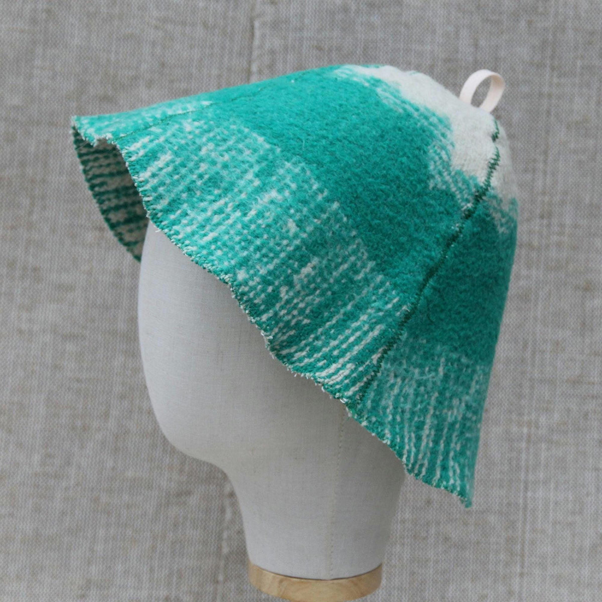 Upcycled Wool Sauna Hat, Felted Bath Cap, Steam Room Heat Protection Accessory