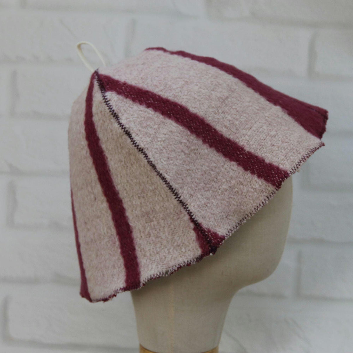 Upcycled Wool Sauna Hat , Eco-Friendly Banya Spa Cap
