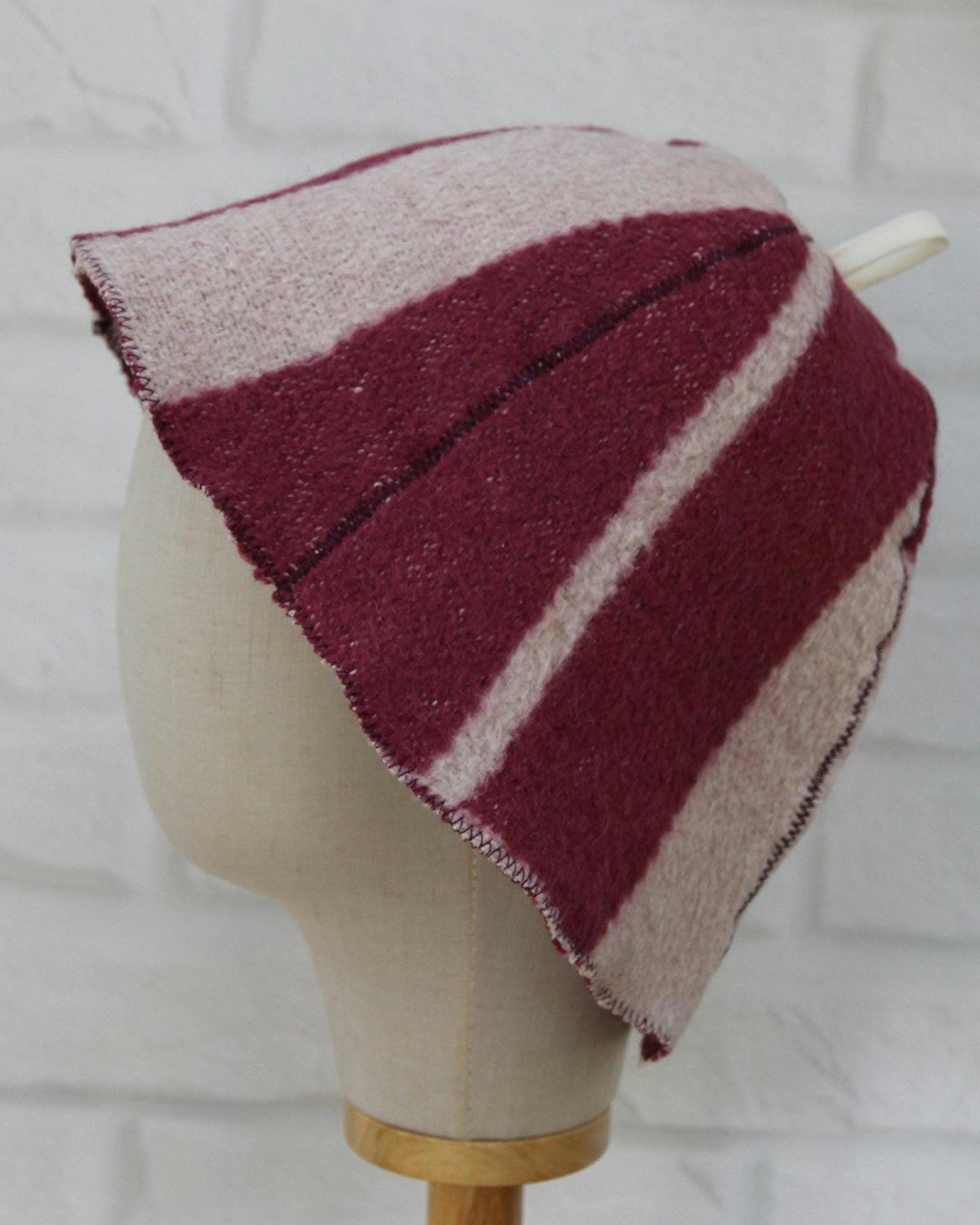 Upcycled Wool Sauna Hat , Eco-Friendly Banya Spa Cap