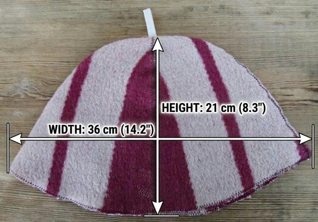 Upcycled Wool Sauna Hat , Eco-Friendly Banya Spa Cap