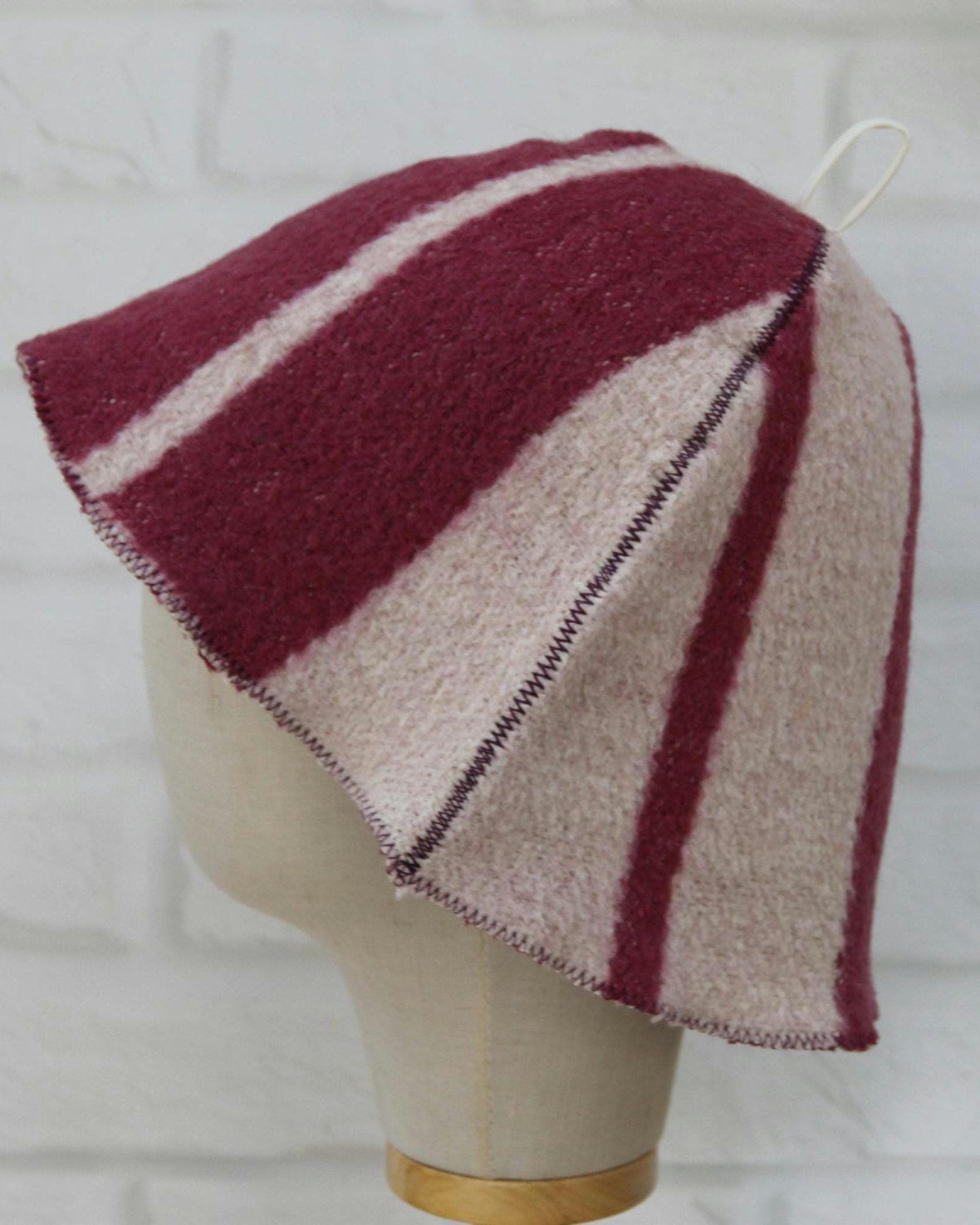 Upcycled Wool Sauna Hat , Eco-Friendly Banya Spa Cap