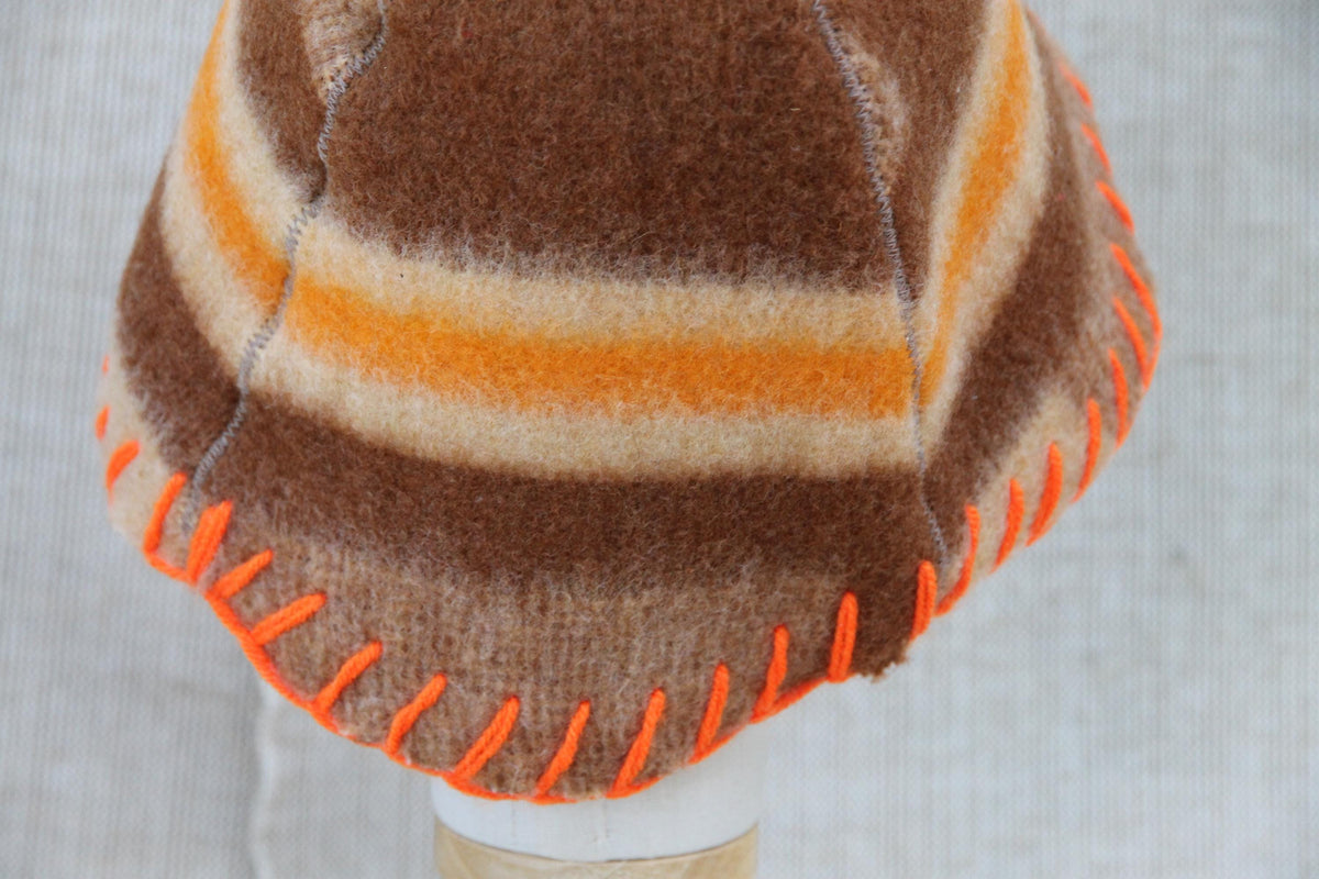 Upcycled Wool Sauna Hat and Mitten Set, Vintage Blanket Banya Accessories