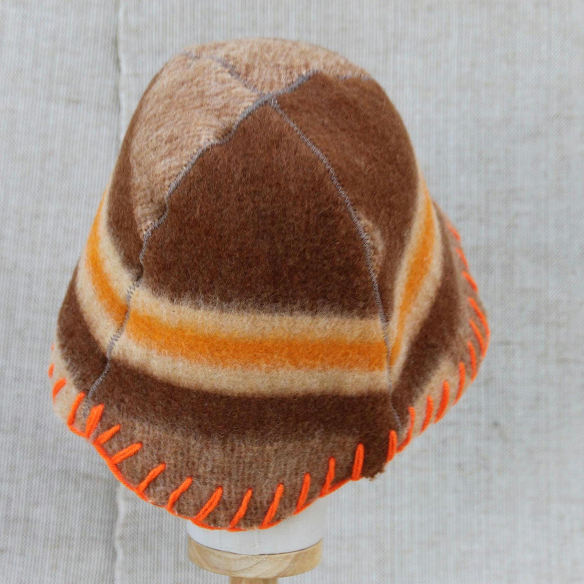 Upcycled Wool Sauna Hat and Mitten Set, Vintage Blanket Banya Accessories
