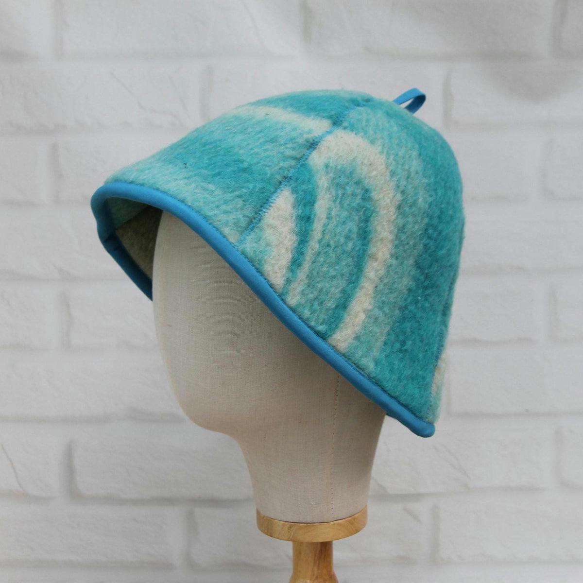 Upcycled Wool Sauna Hat, Handcrafted Eco-Friendly Bathing Cap, Cottagecore Boho Accessories