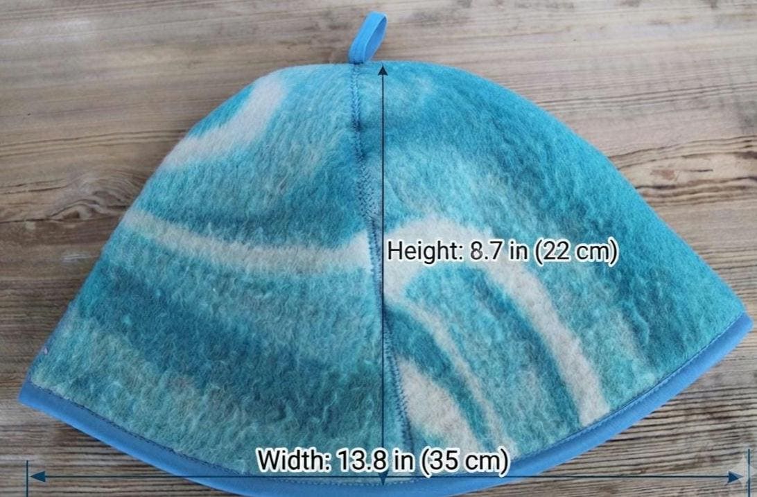 Upcycled Wool Sauna Hat, Handcrafted Eco-Friendly Bathing Cap, Cottagecore Boho Accessories
