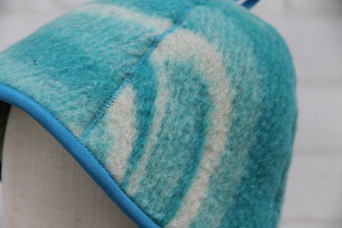 Upcycled Wool Sauna Hat, Handcrafted Eco-Friendly Bathing Cap, Cottagecore Boho Accessories