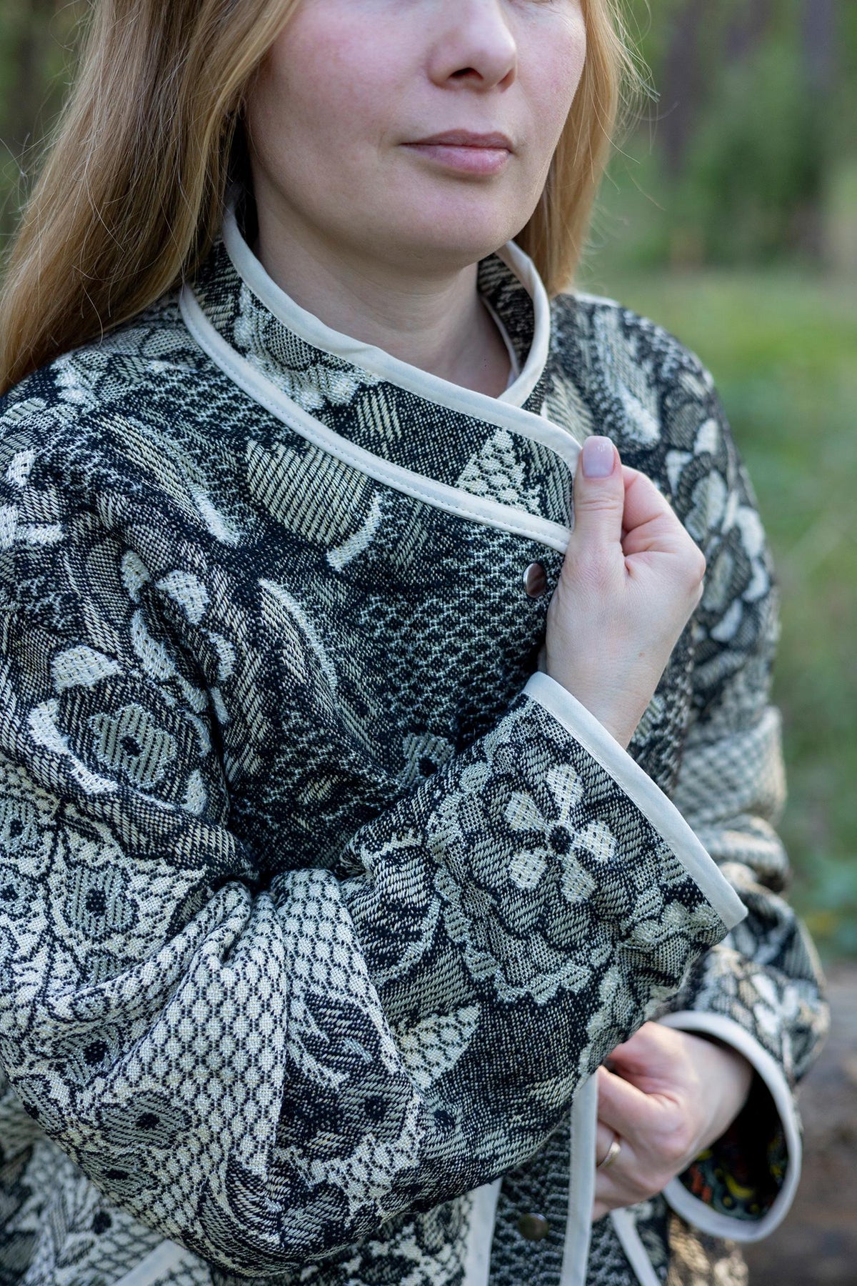 Upcycled Vintage Blanket Jacket, Oversized Quilted Bomber Coat, Eco-Friendly Statement Outerwear, Size M-L