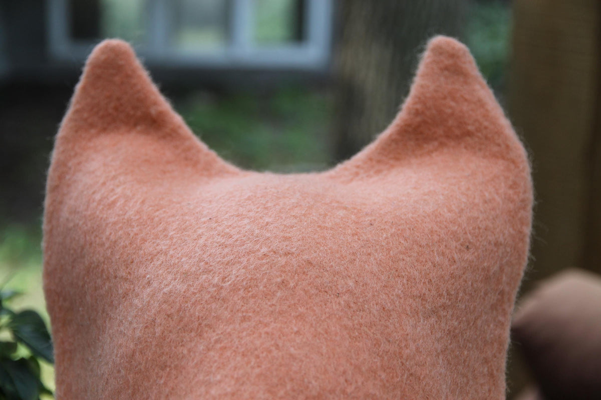 Upcycled Wool Cat Ear Sauna Hat, Felted Banya Bath Cap, Eco-Friendly Spa Accessory