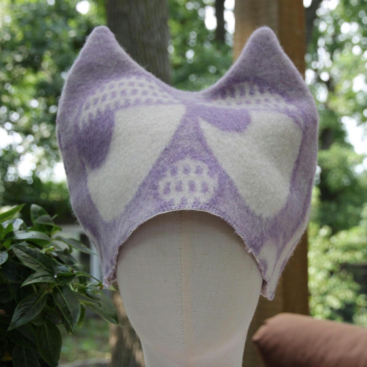 Upcycled Wool Owl Sauna Hat, Banya Bath Cap, Eco-Friendly Spa Accessory
