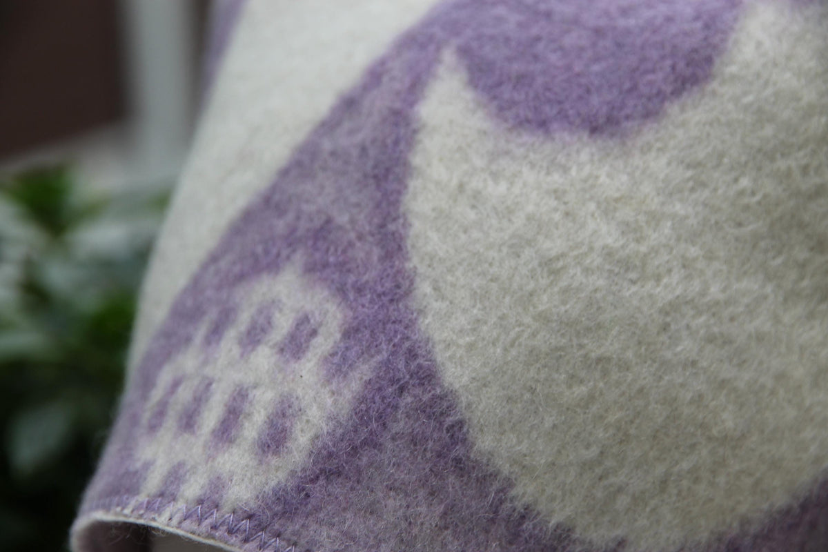 Upcycled Wool Owl Sauna Hat, Banya Bath Cap, Eco-Friendly Spa Accessory