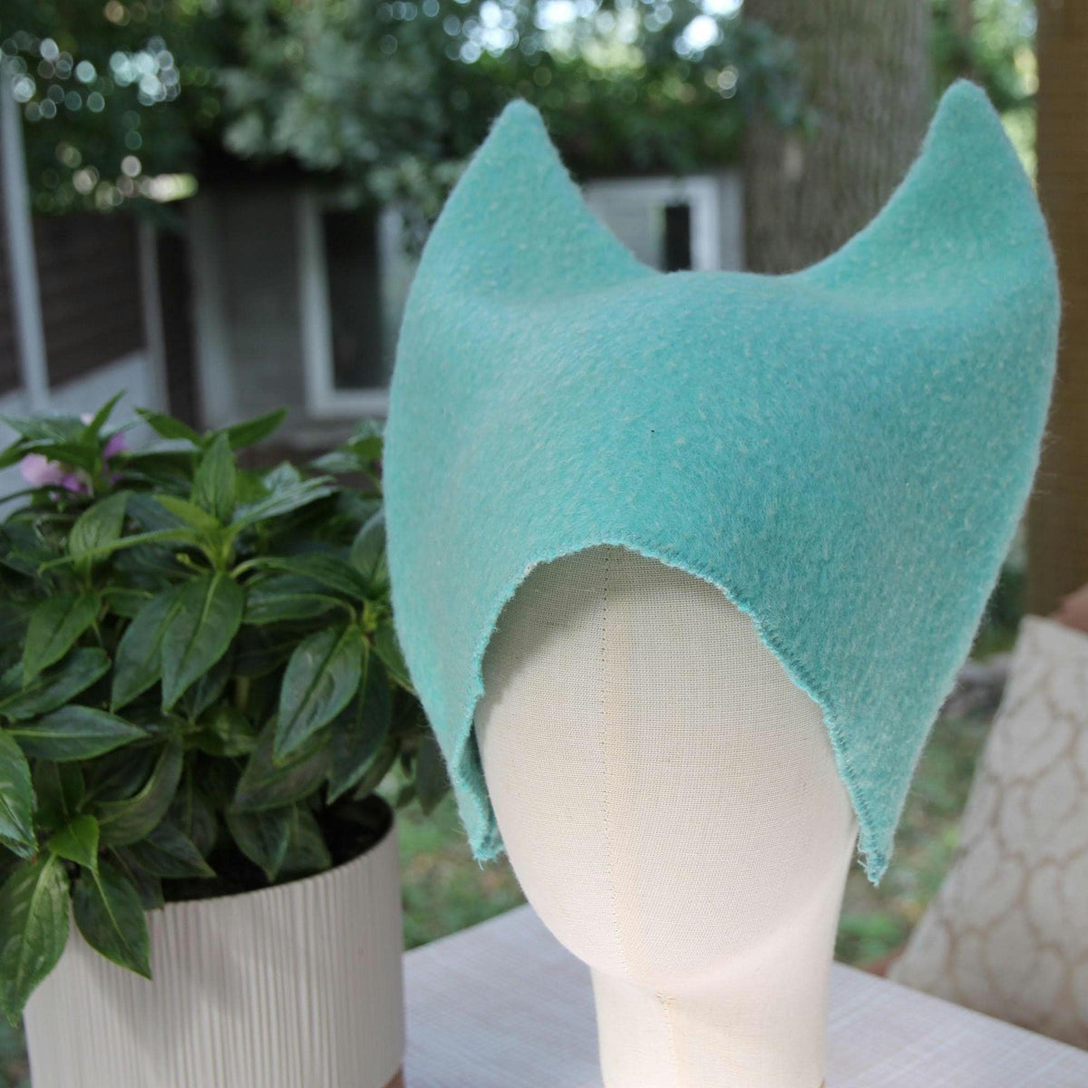 Sauna hat wool, green banya hat, sauna accessories, flower wool sauna hat, custom felt sauna hat, bucket hat, double-sided hat