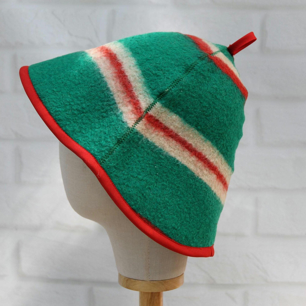 Wool Sauna Hat, Handmade Reversible Bath Hat from Vintage Blanket, Felted Sauna Cap, Unique Spa Accessory,Gift for Sauna Lover,wool bath hat