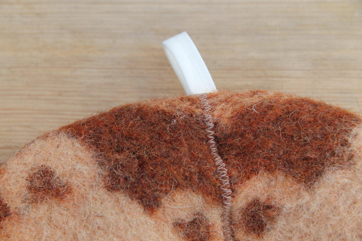 Upcycled Wool Sauna Hat – Unique Patterned Banya Cap for Steam Room