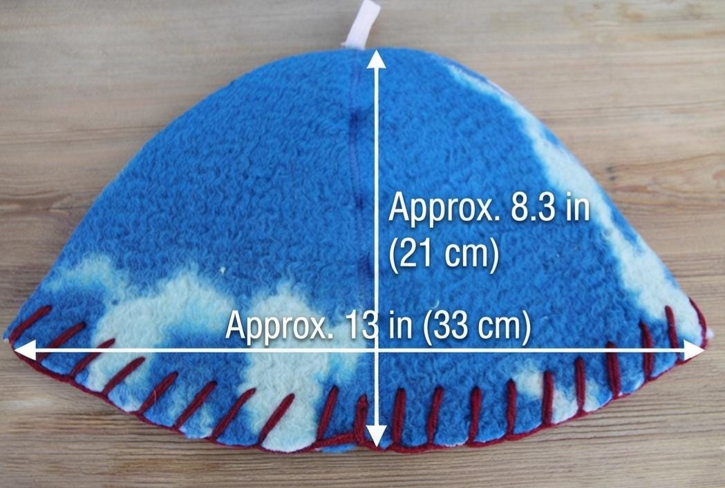 Sauna hat wool, green banya hat, sauna accessories, flower wool sauna hat, custom felt sauna hat, bucket hat, double-sided hat