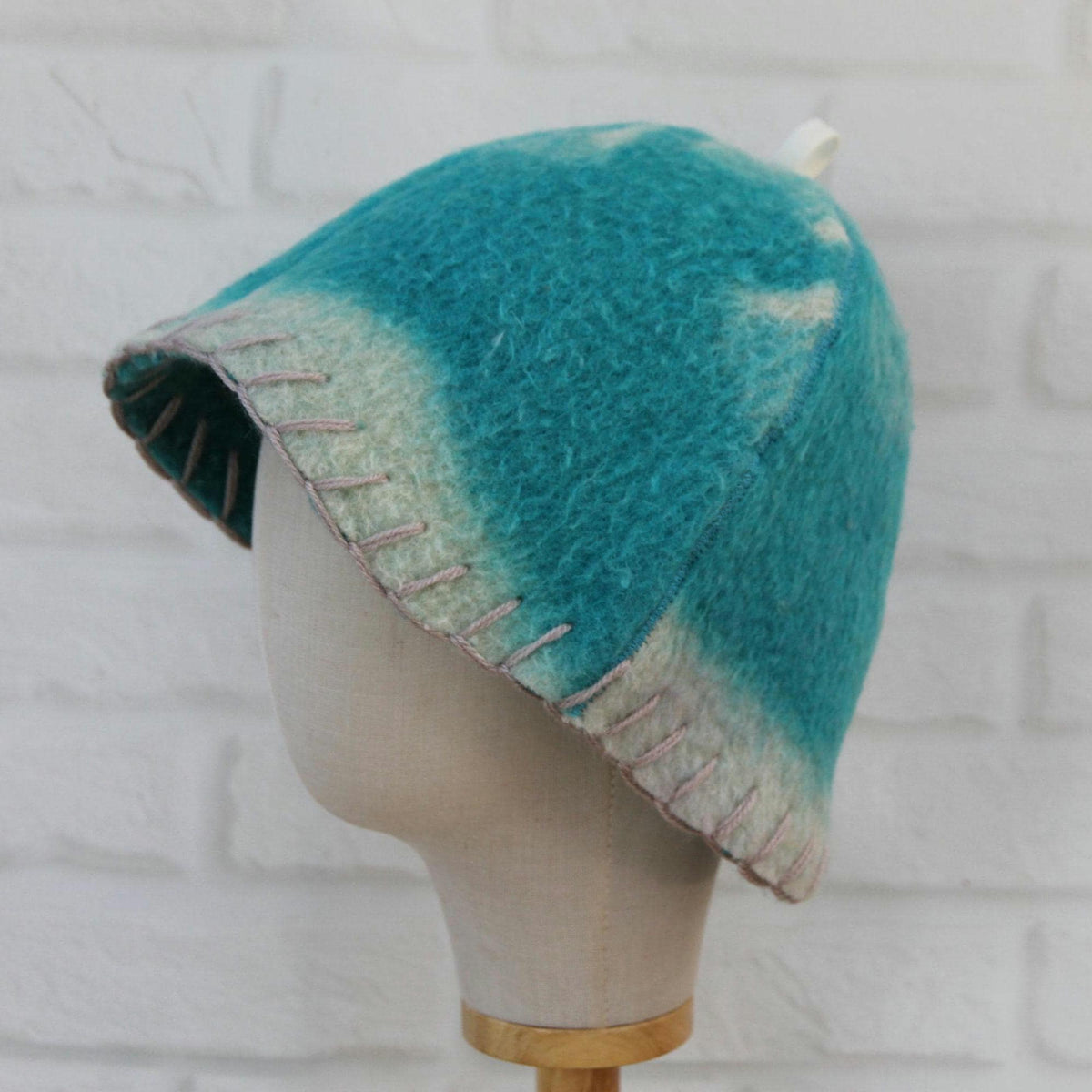 Sauna hat wool,green banya hat,sauna accessories,sauna cap,custom sauna hat,flower wool sauna hat,felt sauna hat,bucket hat,double-sided hat