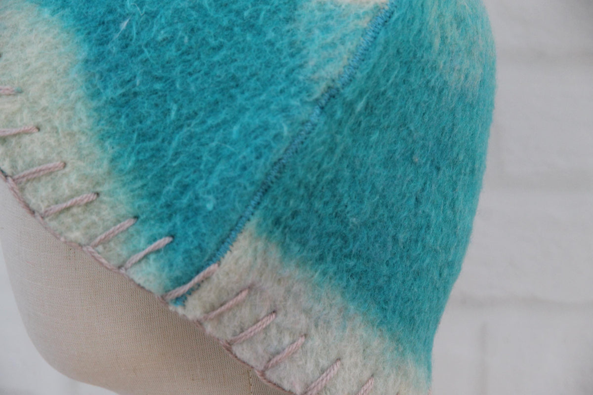 Sauna hat wool,green banya hat,sauna accessories,sauna cap,custom sauna hat,flower wool sauna hat,felt sauna hat,bucket hat,double-sided hat