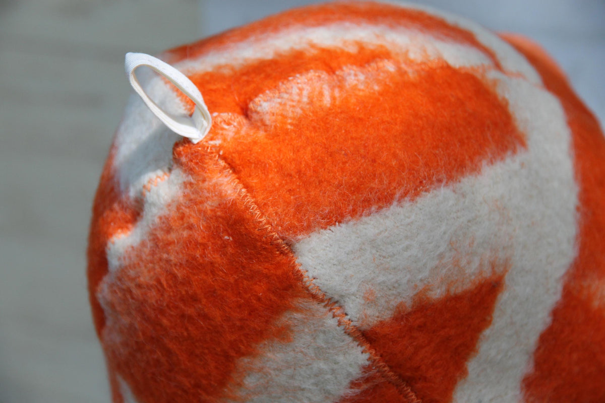 Reversible Vintage Wool Sauna Hat, Handmade Bucket Hat, Upcycled Blanket Hat, red Checkered Hat.