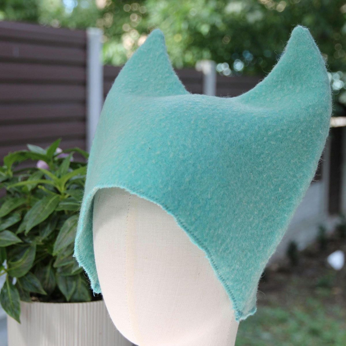 Sauna hat wool, green banya hat, sauna accessories, flower wool sauna hat, custom felt sauna hat, bucket hat, double-sided hat