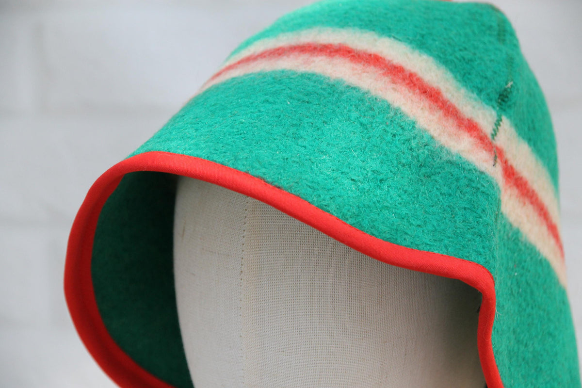 Wool Sauna Hat, Handmade Reversible Bath Hat from Vintage Blanket, Felted Sauna Cap, Unique Spa Accessory,Gift for Sauna Lover,wool bath hat