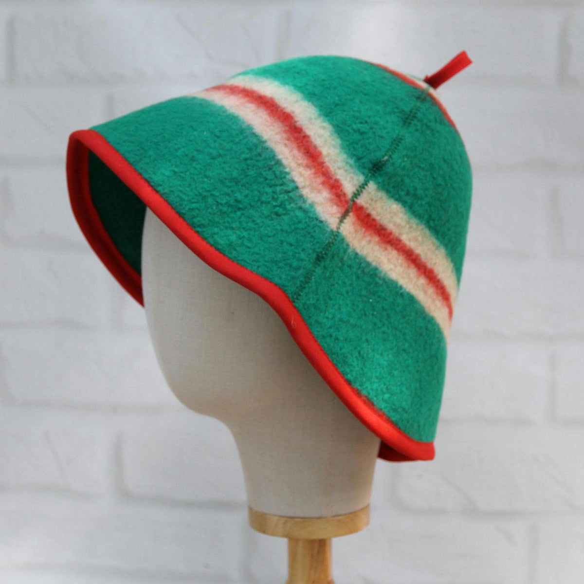 Wool Sauna Hat, Handmade Reversible Bath Hat from Vintage Blanket, Felted Sauna Cap, Unique Spa Accessory,Gift for Sauna Lover,wool bath hat