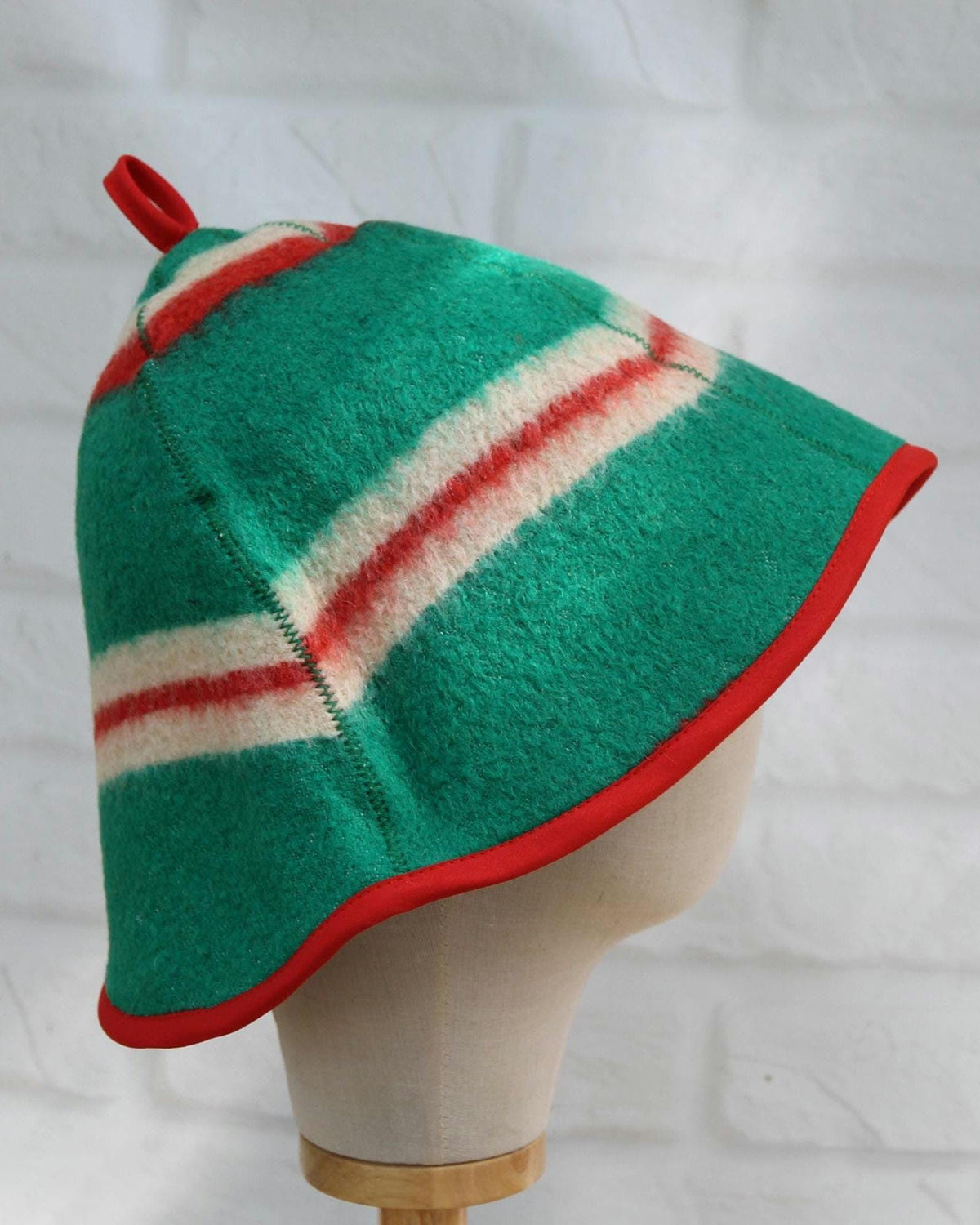 Wool Sauna Hat, Handmade Reversible Bath Hat from Vintage Blanket, Felted Sauna Cap, Unique Spa Accessory,Gift for Sauna Lover,wool bath hat