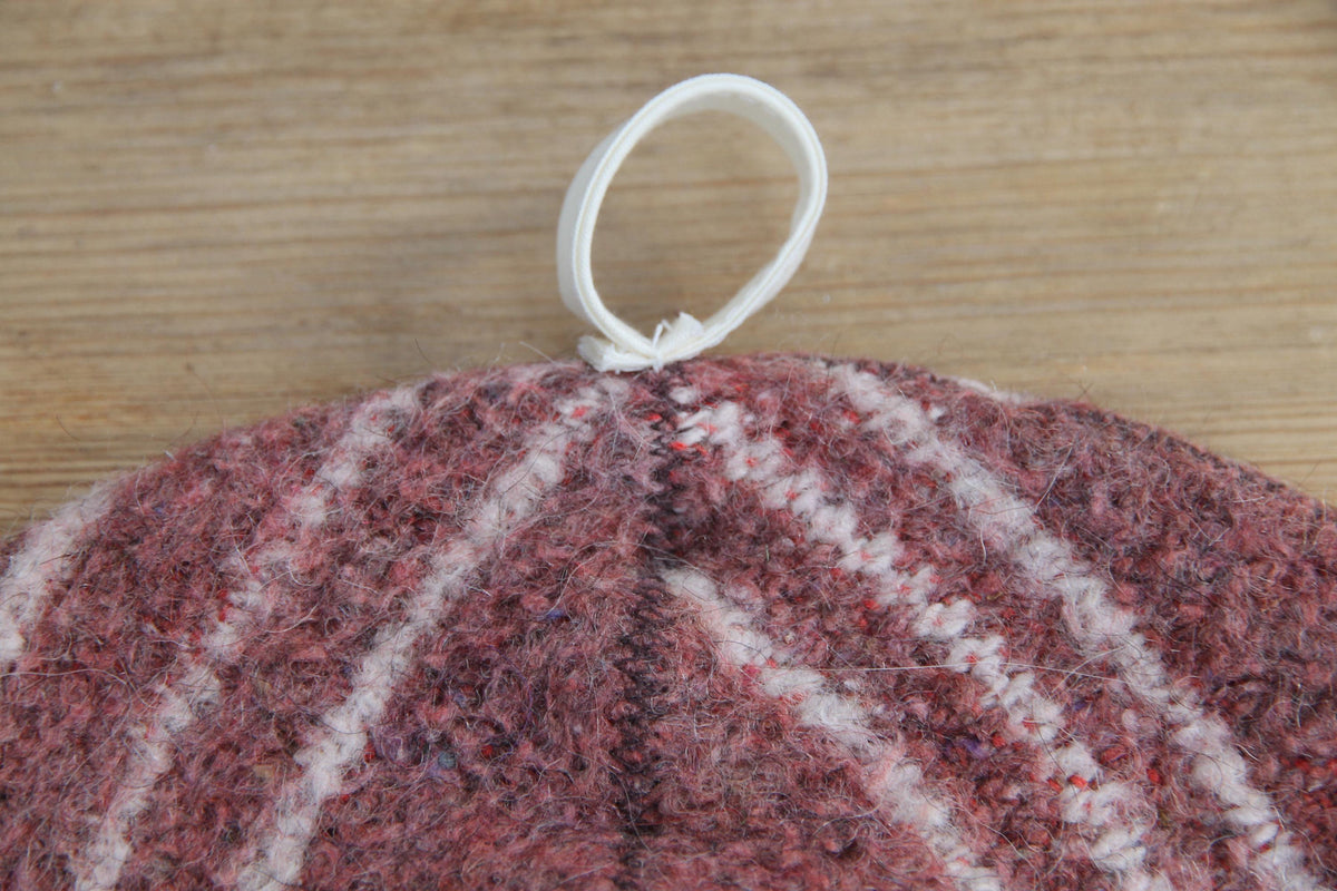 Brown Wool Sauna Hat with Floral, Handmade from Upcycled Vintage Blanket, Unisex Spa Hat,Spa Wellness Accessory,Unique Gift for Sauna.