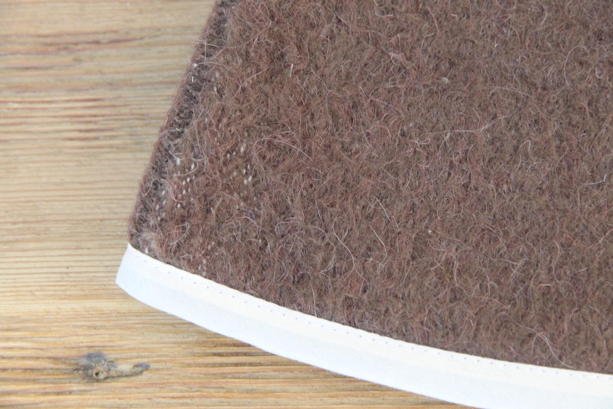 Handmade Wool Felt Sauna Hat – Banya Bathhouse Accessory, Contrast Trim